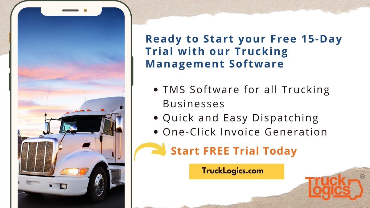 truck_software's tweet photo. Are you into the #trucking business? And confused about an efficient #Tmssoftware?
Then #TruckLogics is a good choice.
Start your 15-Day FREE trial without a credit card. You will get all the premium features during the Trial Period.
Try Now: https://t.co/FiBlJsSogL
#truckers https://t.co/ah75Al1HR2
