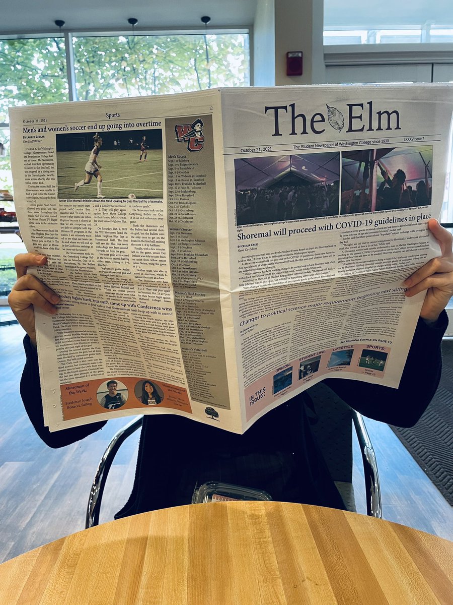 TheElmNews's tweet photo. Hey #WashColl, have you picked up a copy of The Elm yet? Find them around campus, or read breaking news at the link in our bio!🗞📰 https://t.co/IaKe5lP41o