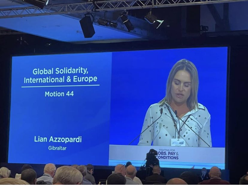 duo_christian's tweet photo. #Proud of @UniteGibraltar delegates Kaylan Lucas and Lian Azzopardi moving motion on #PostBrexit &amp; #SelfDetermination at the 6th #UnitePolicyConference the motion was overwhelmingly carried @unitetheunion @UniteSharon @unitesouthwest @UniteAndyWorth @UnitePolitics @StevePreddyRS https://t.co/cks1cIacLx