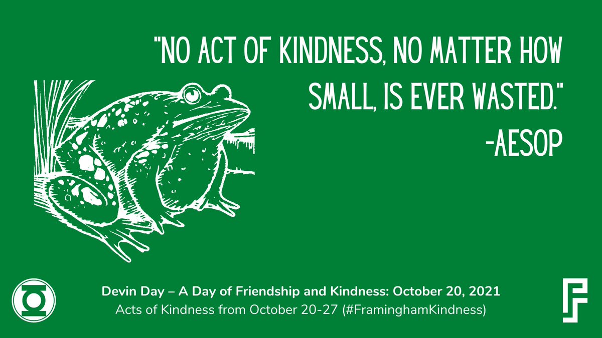 framinghamps's tweet photo. What is the last thing someone else did to show you kindness? How did you pay it forward? (Itโs ok if you haven't yet, itโs never too late!) #FraminghamKindness #DevinDay #DevinWeek
For more information on Devin Day, please visit: https://t.co/khPSTNB4sz https://t.co/Q9iMfoR0D1