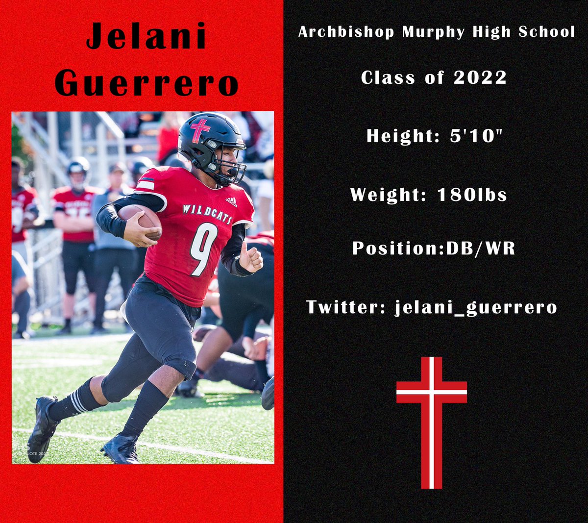Attention College Coaches!! Meet <a href="/jelani_guerrero/">Jelani Guerrero</a>. Check out his Hudl Highlights - hudl.com/v/2G53M1 
He is a team captain and leading Snohomish County in receiving yards. Would be a huge asset to any program.