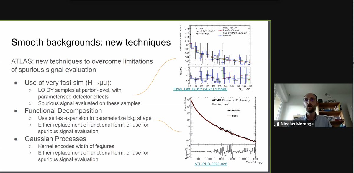 A nice example of collaboration from opposite sides of the ring: Adinda De Wit (Universitaet Zuerich) and  Nicolas Morange (Université Paris-Saclay) jointly present “Modelling of signal and background processes: where is a better understanding needed to make progress” #Higgs2021