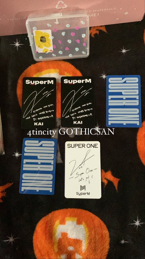 GOTHlCSAN's tweet photo. posted on my instagram but i’m still looking to trade off these superm pcs! 
[ us only ! ] 
[ serious inquires only, please ] 
#nctwtt #supermwtt #superm 
#superone #lucas #kai #kpop #photocard https://t.co/D5VccSG2Qf