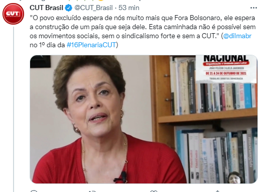 calopsitapolis's tweet photo. Dilma, ícone!! Essas suas palavras são como bálsamo, eu espero isso desde 2002, mas infelizmente os partidos que governaram o país nesse período não fizeram estruturalmente para mudar a desigualdade no país.

Te amo Dilma!
#PND2022
#BrasilFelizdeNovo
#PEC5 https://t.co/XWEGzmdQZX