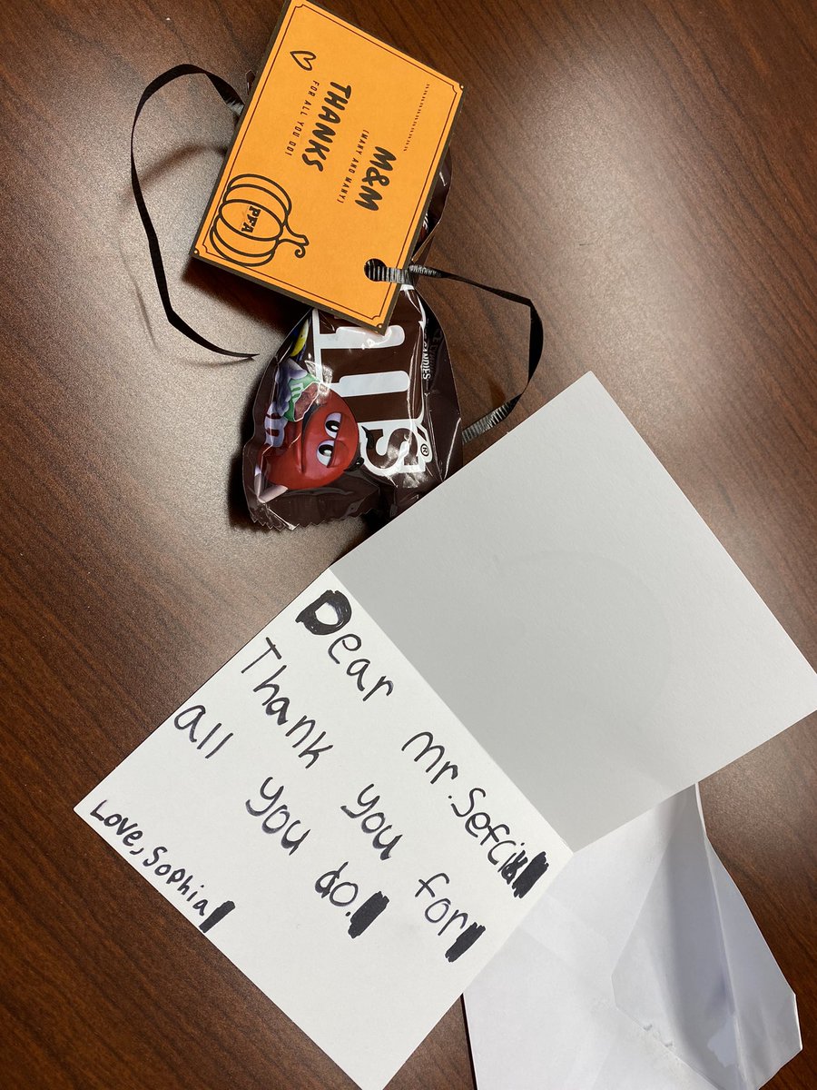 Thanks Sophia!!  You made my day. #143 😘🥰#District114Proud #appreciation #middleschool #happyprincipal #simpleact #KindnessMatters