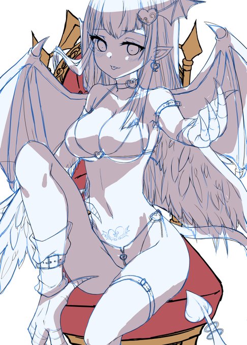 椅子、サキュバスっぽいデザインで考えたけど肝心のサキュバスっぽい部分が全然見えなくなってしまった 