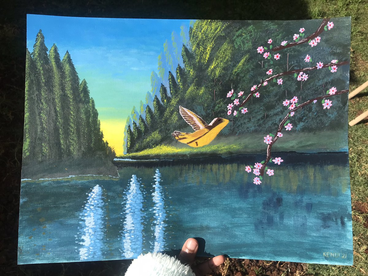 ke_ndz's tweet photo. @ETSshow Hi . I’m a Med student and I’m learning how to paint  😁😊. https://t.co/XHKwZpplk7
