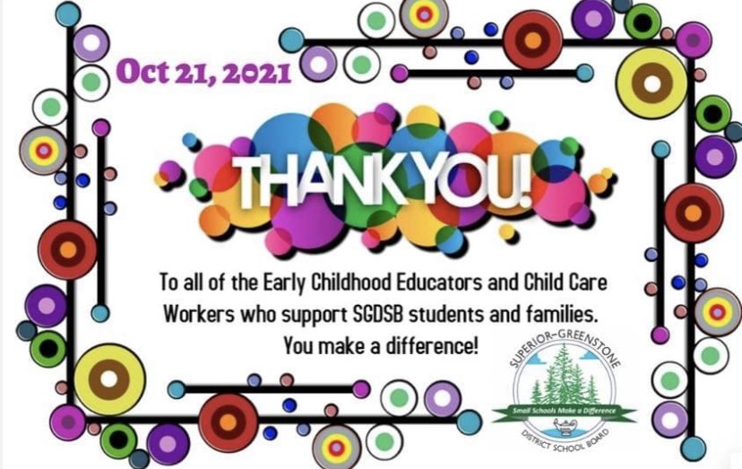 You may not clearly remember the caring, committed professionals who helped you learn, grow and play when you attended Child Care, EarlyON or in Kindergarten but they have made a difference in your life!  #ECEAppreciationDay <a href="/SGDSBoard/">SGDSB</a>