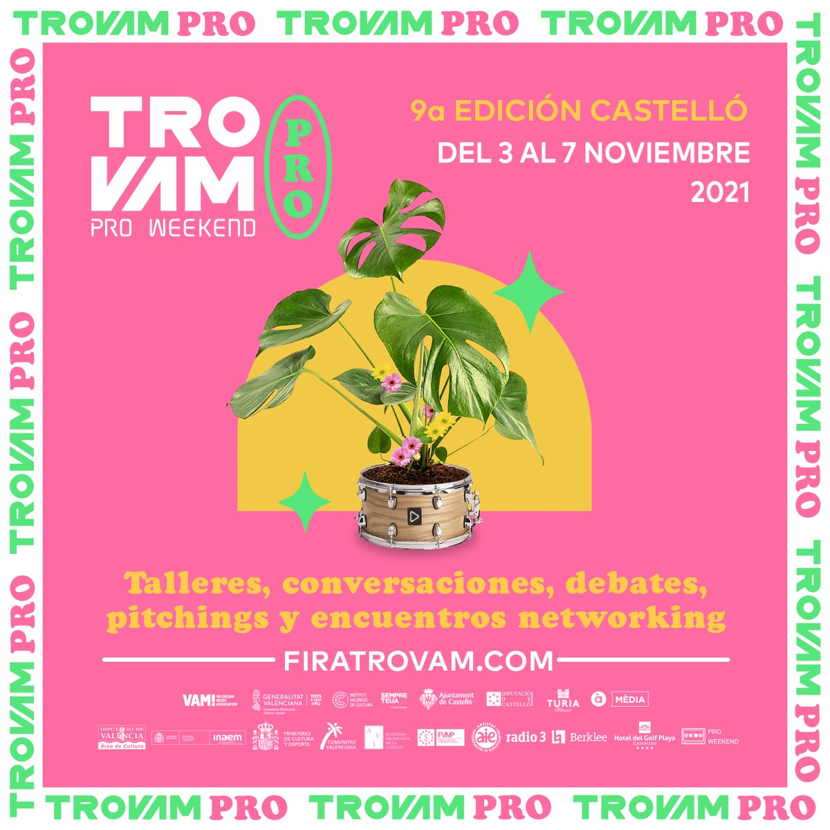 FiraTroVAM's tweet photo. 💥 Atenció! Hui tenim el gust de presentar-vos la programació completa de #TrovamProWeekend, la nostra secció d'activitats professionals on gaudirem de debats, tallers i altres activitats de la novena edició.
➡️ Més info i inscripcions: https://t.co/7r8Dj5UghI https://t.co/Z09YPAcUxC