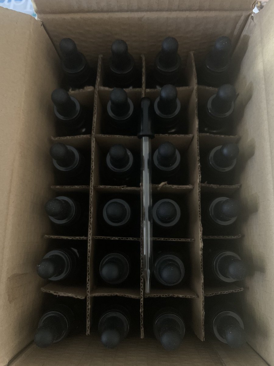 eddayogi's tweet image. Tincture glasses. The first two people to guess what I’m making get a free bottle when it’s done! (Tomorrow) 🌿