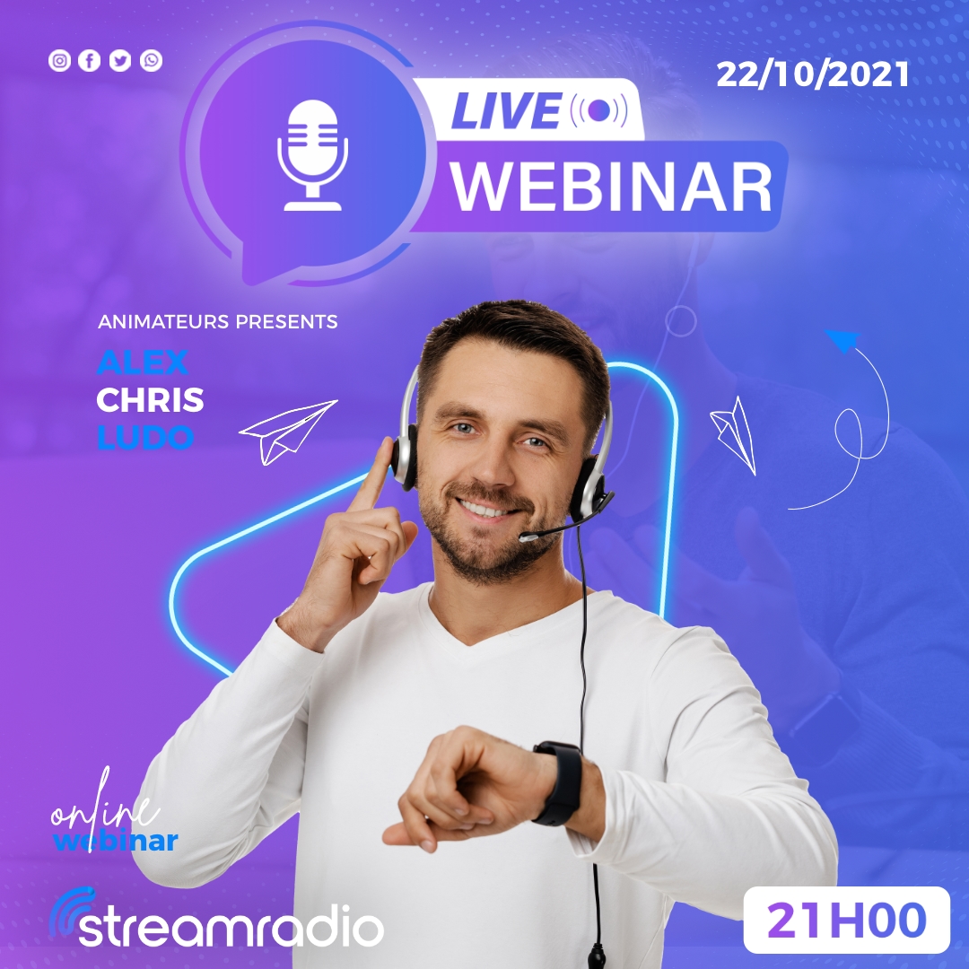 Vous étiez nombreux à participer à notre premier webinaire et nous en sommes ravis ! 😍
On remet ça  le vendredi 22 octobre à 21H00 😃 meet.ringover.io/streamradio