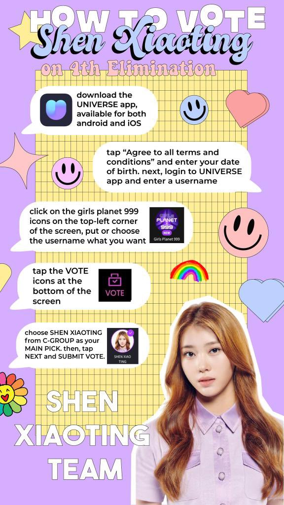 LCYSUPPORT's tweet photo. 📢 EVERYONE 📢 

The pre-voting for GP999 will close at 10/22 10AM KST so be sure to vote for Shen Xiaoting on the UNIVERSE app.

After you've voted, don't delete the app yet because there's also live voting later at 8PM KST ‼️

All the best to Shen Xiaoting 🤍
#VoteSXT_StreamLCY https://t.co/qLIOHDQFQL