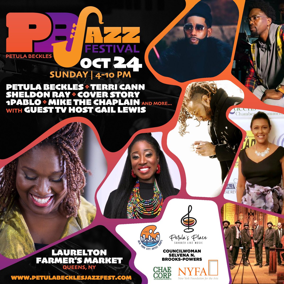 PetulaBeckles's tweet photo. @PBJazzFest LIVE at Laurelton Farmer's Market! Sunday, October 24th, 4-10PM. Special thanks to @nyfacurrent #CityArtistCorps @NYCulture @queenstheatre @madeinNY @Powers4Queens @petulasplace and #laureltonfarmersmarket #sovereignmarkets for allll the support! https://t.co/1EZK5Mg8P8