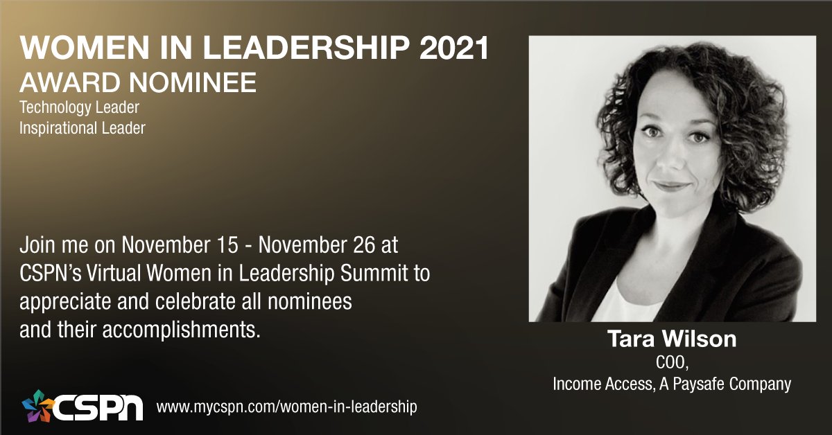 We're honored to have <a href="/mstarawilson/">Tara Wilson</a> nominated in the 'Technology Leader' and 'Inspirational Leader' categories at the 2021 <a href="/myCSPN/">CSPN Network</a> Women in Leadership Awards! Congrats to all nominees! Vote below ⬇⬇
#womenintech #WomeninBusiness #ThursdayMotivation 
hubs.ly/H0ZRb8v0
