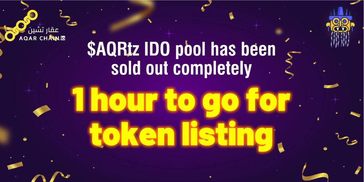aqarchain_io's tweet photo. 100% IDO pool for $AQARtz has been sold out🥳

Congratulations to all the token holders🦾

$AQRtz token will now be listed in 1 hour on @QuipuSwap exchange🚀

#DeFi #Tezos #IDO #XTZ #realestate #tokenlisting #Blockchain 
@Instaraise @Tde_Fi https://t.co/B5OGY9caWM