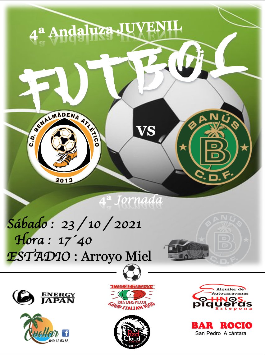 JosePascualgon3's tweet photo. ‼️ OS Recordamos Los Encuentros de Nuestros EQUIPOS
ESTE FIN DE SEMANA 23 - 24 / 10 / 2021 ‼️
💥⚽ - SENIOR
💥⚽ - JUVENIL
💥⚽ - CADETE
💚🖤 ‼️‼️ VAMOS C.D.F. BANÚS ‼️‼️ 💚🖤
#uneteanustrafamilia
#corazoncdfbanús
#pasionporelfutbol
#Cdfbanus
#Cdfbanus https://t.co/ZLjPsV5gxh