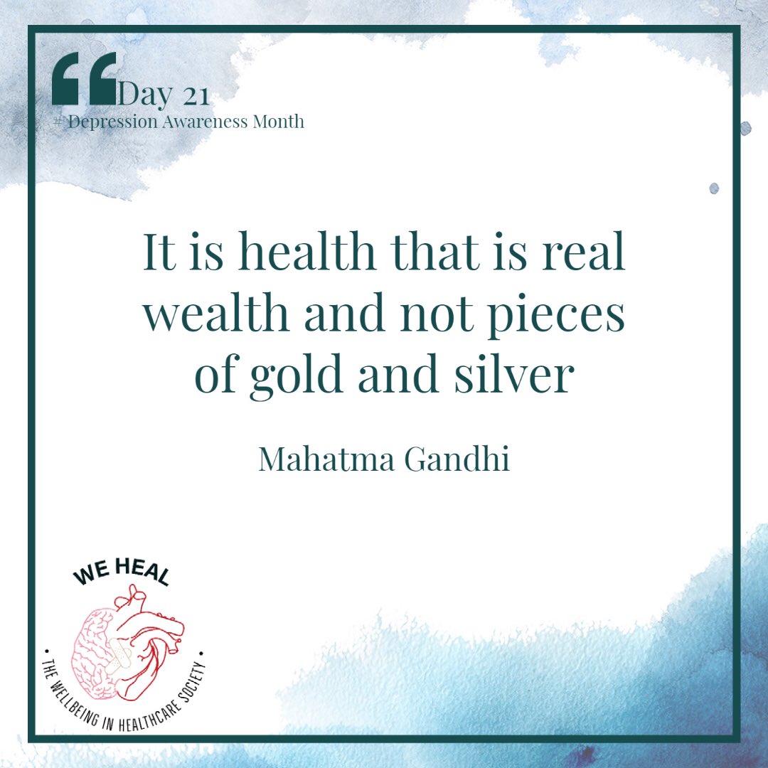 WeHealCardiff's tweet photo. DAY 21🚨

In recognition of Depression Awareness month, WeHeal will be posting daily quotes throughout October to raise awareness and education around Mental Health and Depression ❤️

Be sure to follow all our socials to stay updated ‼️

#mentalhealthmatters #healthcare https://t.co/HduraGQA1C