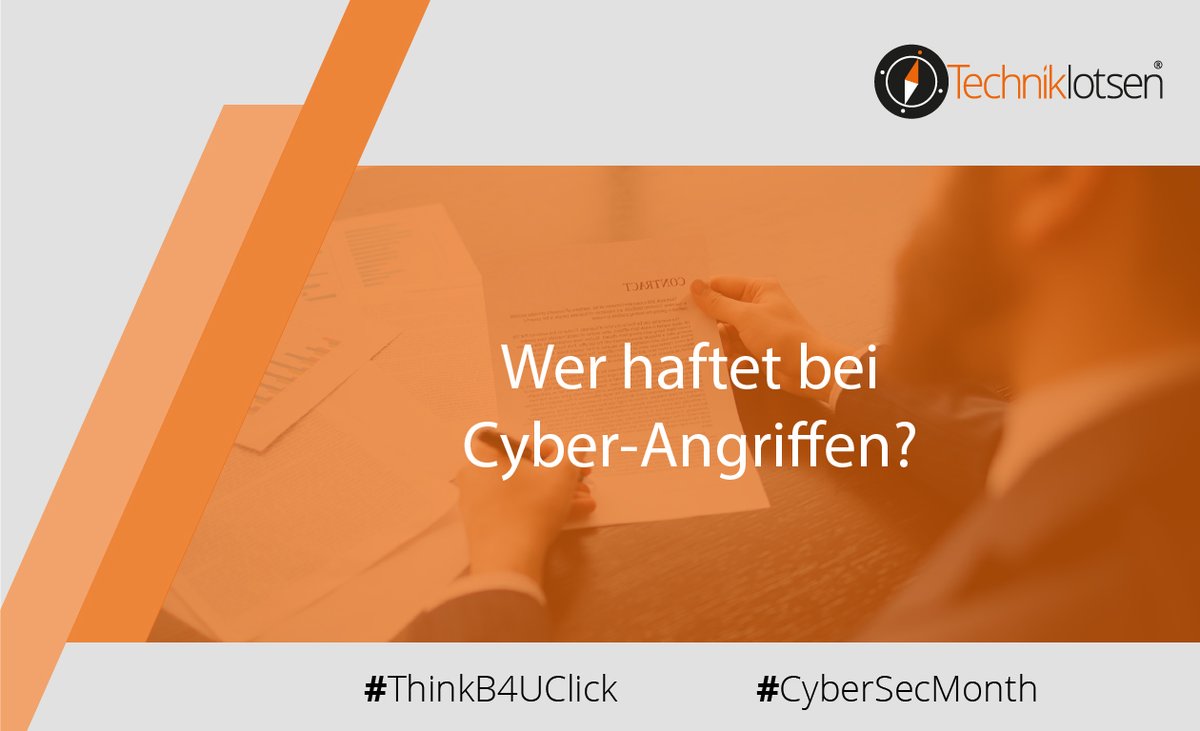 Unser heutiger Beitrag zum European Cyber Security Month mit der Thematik „Wer haftet bei Cyber-Angriffen?“
mehr erfahren unter:
techniklotsen.de/2021/10/21/wer…

#techniklotsen #sicherheit #ThinkB4UClick #CyberSecMonth #cybersecmonth2021 #security #CyberAttack #cyber