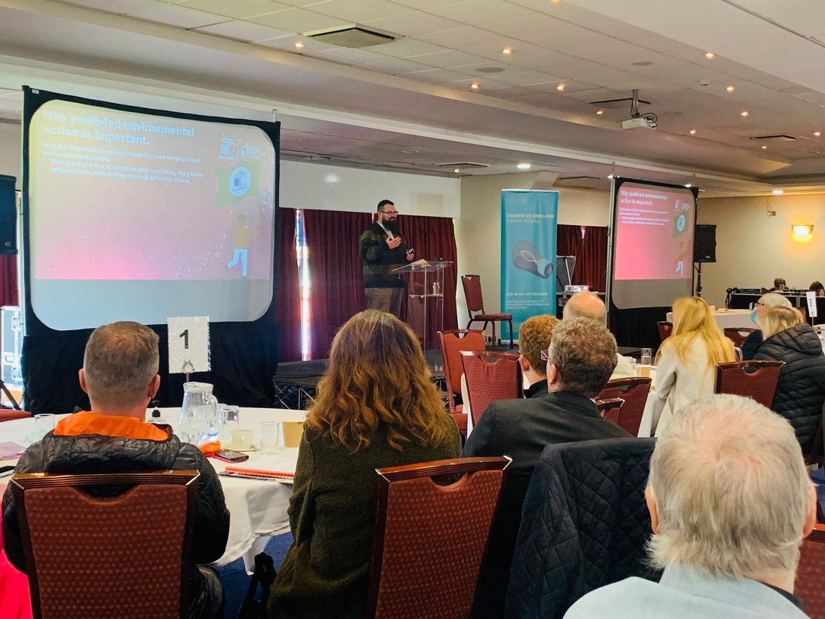 DbeManchester's tweet photo. Francis Hyland from the National Eco School Team @EcoSchools is speaking about youth-led environmental action. One of the best ways to combat Climate Anxiety is to do something. Young people are innovative and love to put ideas into action! #MDSC2021 #DbeManchester #DbeBeeEco https://t.co/6iuxMtCBRA
