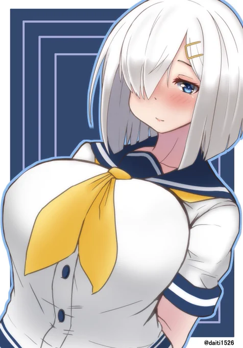 #艦これ版深夜の真剣お絵描き60分一本勝負 #艦これ版真剣お絵描き60分一本勝負_20211021浜風 