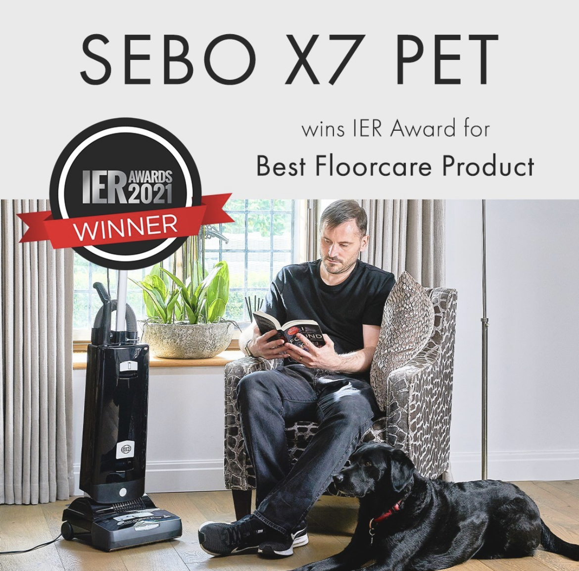 The Award winning #Sebo X7 Pet #VacuumCleaner , the IER award for “Best Floor Care Product” 2021 
If you want to find out why … pop into our Sliding Door Showroom in Sheffield and have a demo … sorry no #Labradors here though !! But we are open until 8:00 pm tonight 

#bestvac