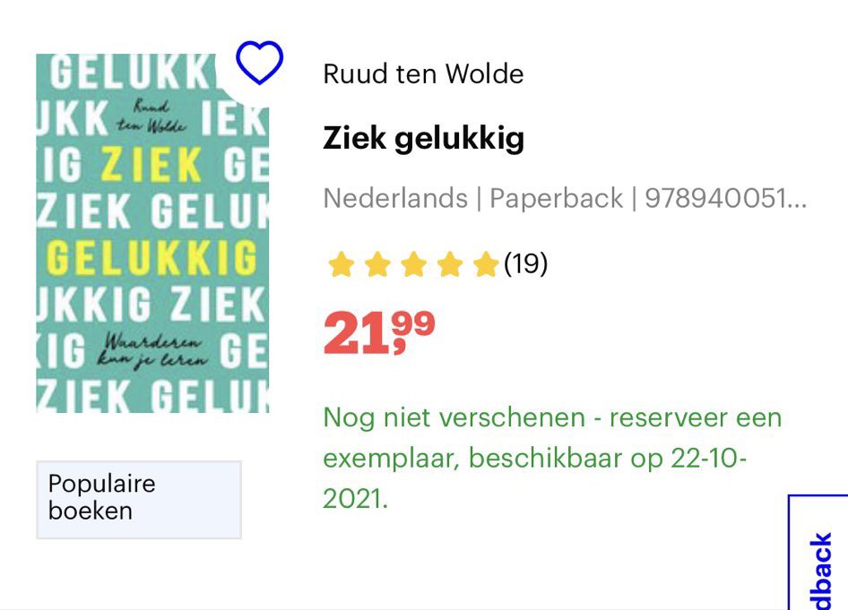 Vanwege een derde(!!!) druk is Ruuds boek pas morgen weer beschikbaar. Jongens, wat zou hij trots zijn geweest. Dat is hij vast ergens nog steeds.