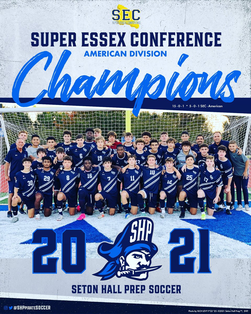 SHPpirateSoccer's tweet photo. 🏆 2021 SUPER ESSEX CONFERENCE - AMERICAN DIVISION CHAMPIONS 🏆

@SHPpirateSoccer has clinched the 2021 Super Essex Conference - American Division title for the 8th time in the 13 years since the conference formed. 🔵⚪️

#HZF #SHPtogether⚽️ #WEWILL #TEAM

#soccer #NJ #champions https://t.co/nDbMazWcW2