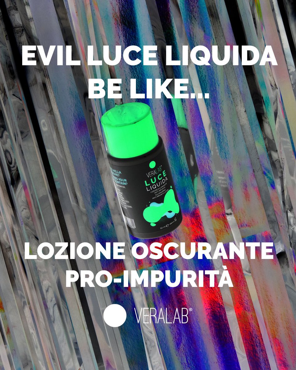 Veralab_cinica's tweet photo. Evil luce liquida 😈
#EvilBeLike #luceliquida #acidosalicilico #veralab #skincare #cosmetica https://t.co/0iKADBhlNe