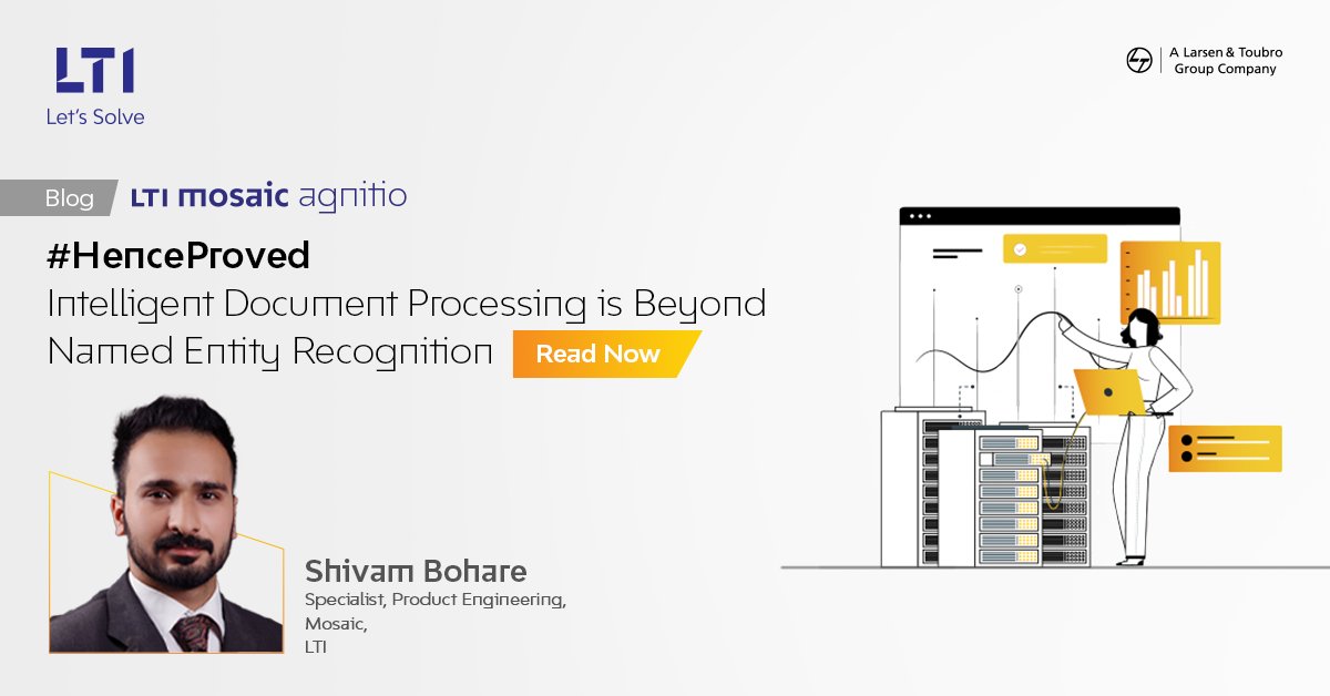 ltm_ofcl's tweet photo. Although most of the tools & services for document processing are available independently, it is a challenge to bring them all together. Learn how LTI’s Shivam explains Intelligent Document Processing is beyond Name Entity Recognition➡https://t.co/K4jPxy9U9c
#LTIMosaic #LetSolve https://t.co/qG4DyTYn2H