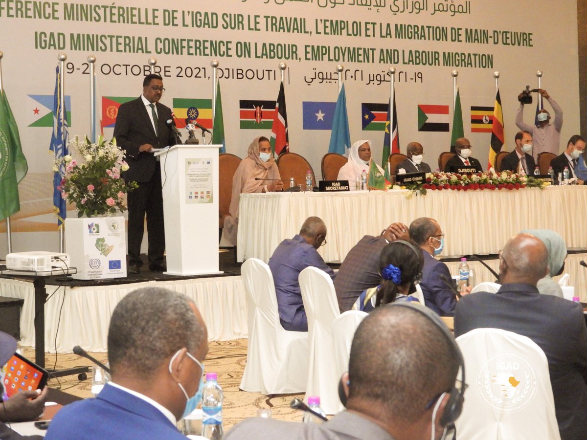 DrWorkneh's tweet photo. Only 4 out of 10  are participat'g in the labor force among the 150 million #IGAD citizens capable of being economically productive

It's against this background that I inaugurated the Ministerial conference aimed at promot'g employment, labor &amp; labor migration today in #Djibouti https://t.co/QQHLxcJYsV