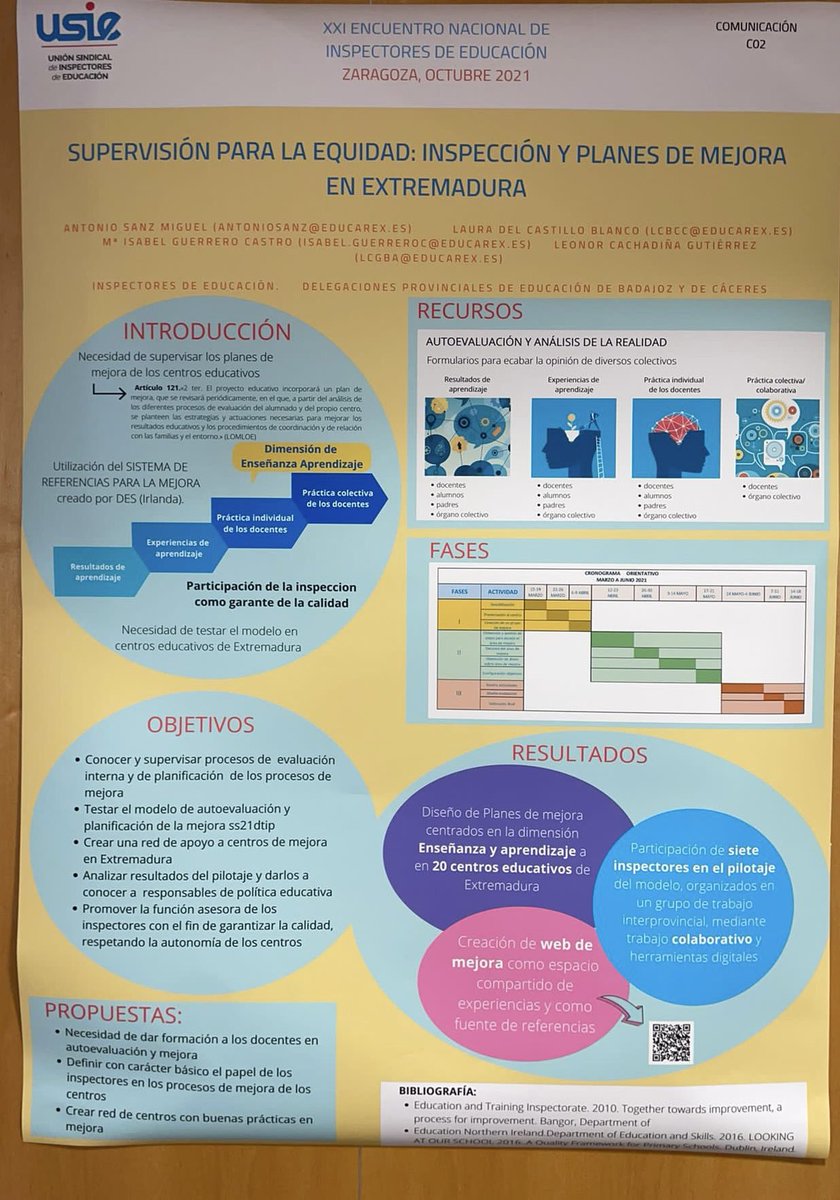 La Inspección de Educación de Extremadura en #encuentroUSIE