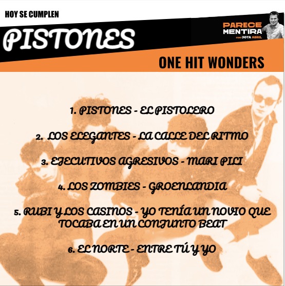 Temazo el de <a href="/PistonesOficial/">PISTONES Oficial</a> <a href="/RChirinos_/">Ricardo Chirinos</a> y el resto de esta lista ochentera. Esta semana su disco "Persecución" ha cumplido 38 años 😎🎧🔝#PareceMentira <a href="/Melodia_FM/">Melodía FM</a>