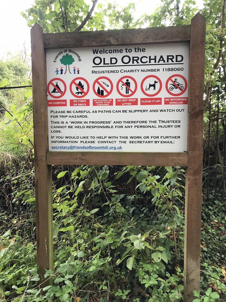 BroomhillPark_'s tweet image. After last nights heavy rain the sun is now shining and what a lovely day it is! Managed to update our Old Orchard signs this morning with our brand new design. 
#community #localparks #woodland #signs 
#medway #greenspaces #loveyourpark