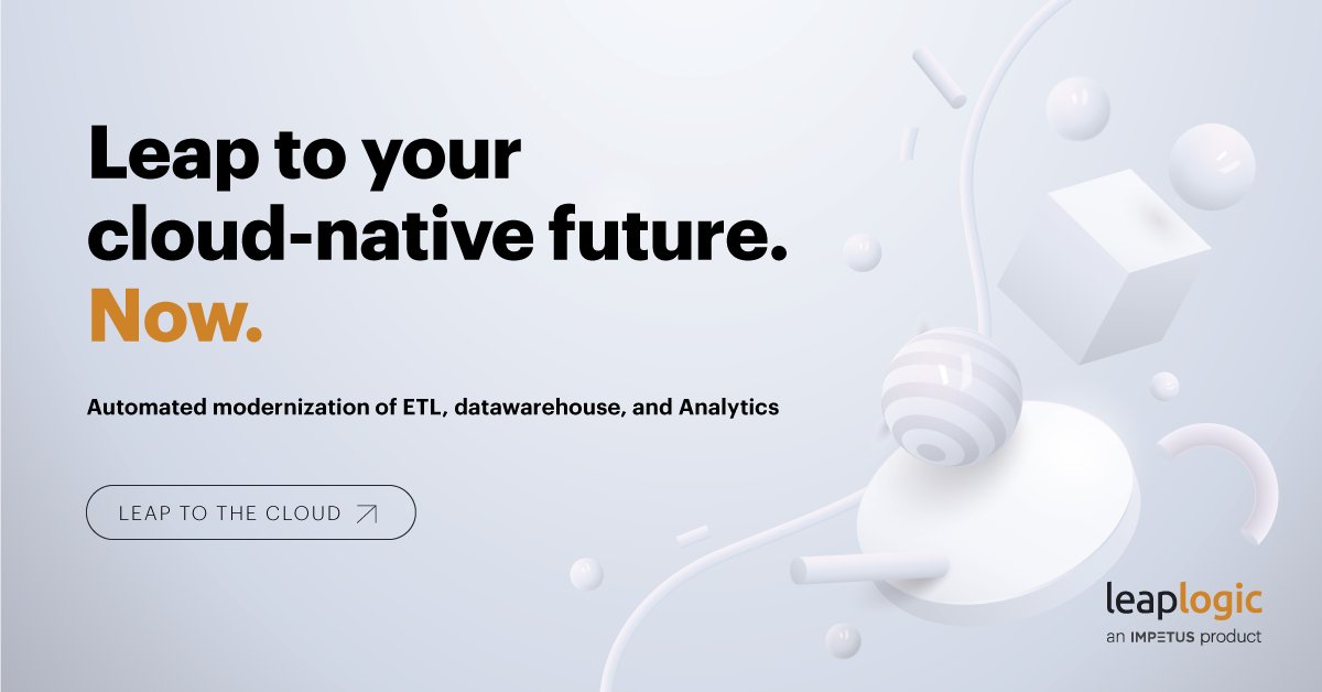 impetustech's tweet photo. Leave your fears behind and accelerate your business into its next digital era with up to 95% automation. Presenting LeapLogic – the all-new avatar of Automated Workload Transformation by Impetus. Start your journey now: https://t.co/XonOm8PNhq #workloadtransformation https://t.co/OhkmDcsT8V