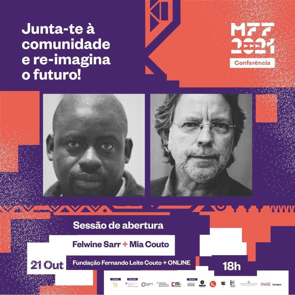 Apapila_MZ's tweet photo. Tonight from 6PM at Fundação Fernando Leite Couto :
Catch the opening session of @mptfastforward 2021
+ online premiere of 2 brand new expositions “Agelanthus” & “The Intense Now” !
#culture #art #festival #diversity #International #Collaboration #maputofastforward 🇲🇿 https://t.co/qhlBAlyAgP