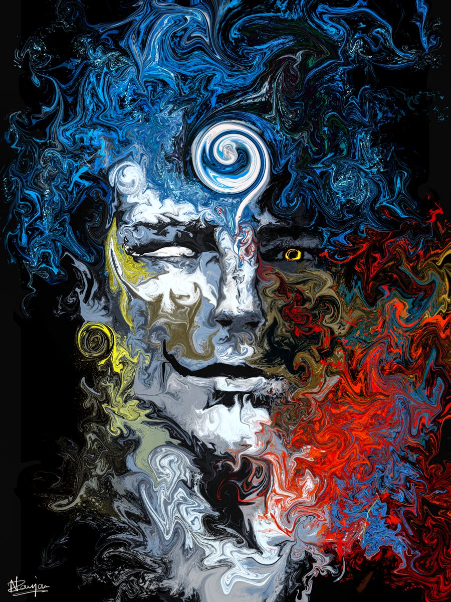 liquidartmaster's tweet photo. E N C H A N T 

The art to present yourself charming in front of the others, but you exactly don't know which side of yours they are more attracted to, it's your bright side or the evil?

Edition of 1

Available @opensea 

https://t.co/msx3kZILkh https://t.co/H9FtNXuiMv