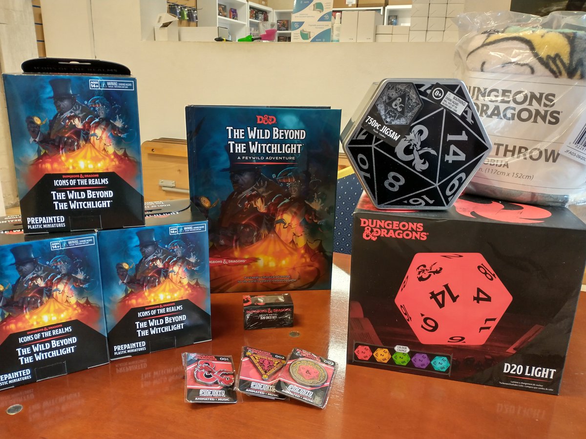 WarchestIreland's tweet photo. A big big thank you to @Wizards_DnD for the wonderful goody box they sent me for participating in the Dungeon Master Challenge. I'm particularly hyped to now own a D&amp;D themed throw n.n https://t.co/C6e6kK0rcx