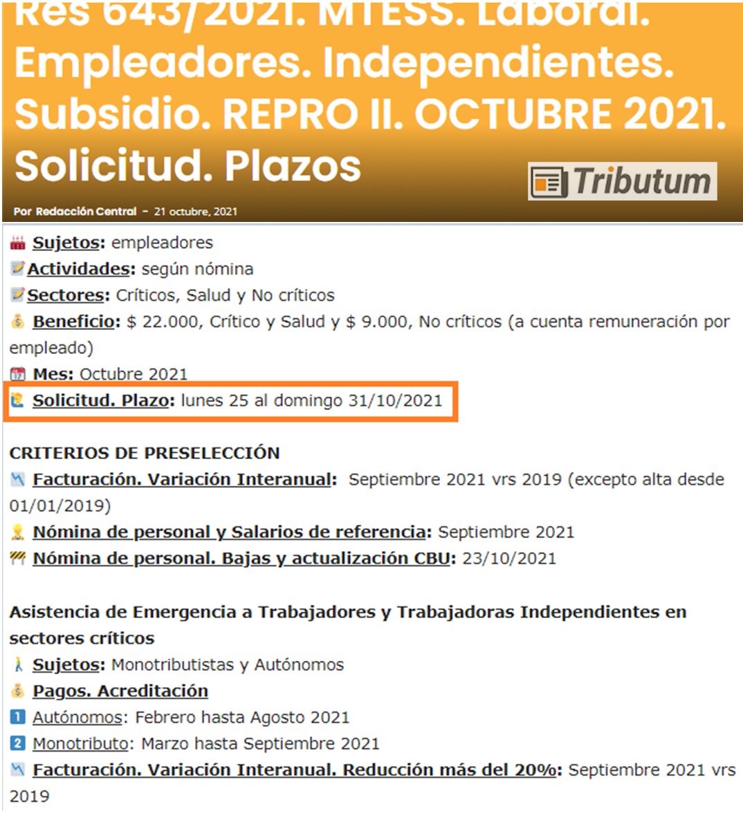 tributumcomar's tweet image. #ReproII #Octubre2021 #Preseleccion 
🙋‍♂️Solicitud. Plazo: lunes 25 al domingo 31/10/2021
🗞️BO HOY ⤵️