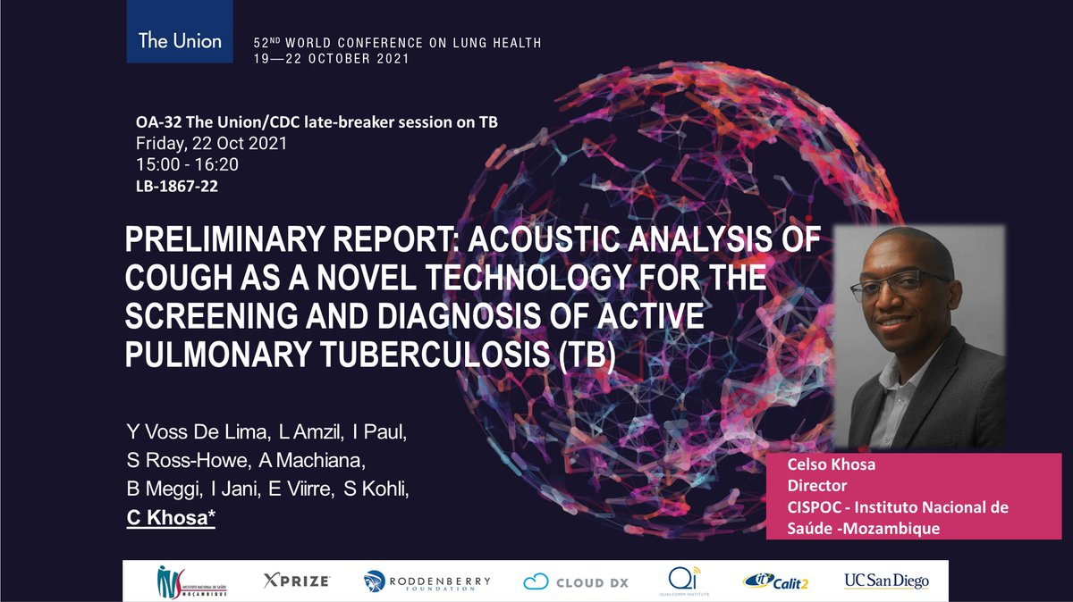 Join us at the #Unionconf.
Check our preliminary study results from the #Acuscreen study.
Don't miss the Union/CDC late-breaker session on TB!
@instituto_ins @CloudDX @xprize @UCSanDiego  @UnionConference @RoddenberryFdn