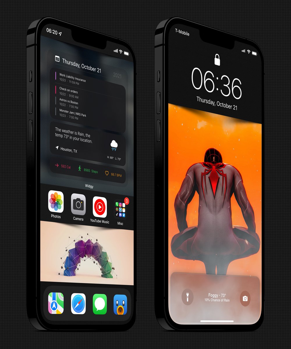Kothuq's tweet image. It&apos;s been a long and busy week.. here&apos;s how my phone is dressed up for today. Made some quick edits to these great images.
As usual, credits where due on images.
#Wetr @Polyphian 
#Widgy by Me
@screenshot_pro 
#iOS1502 #nojailbreak
