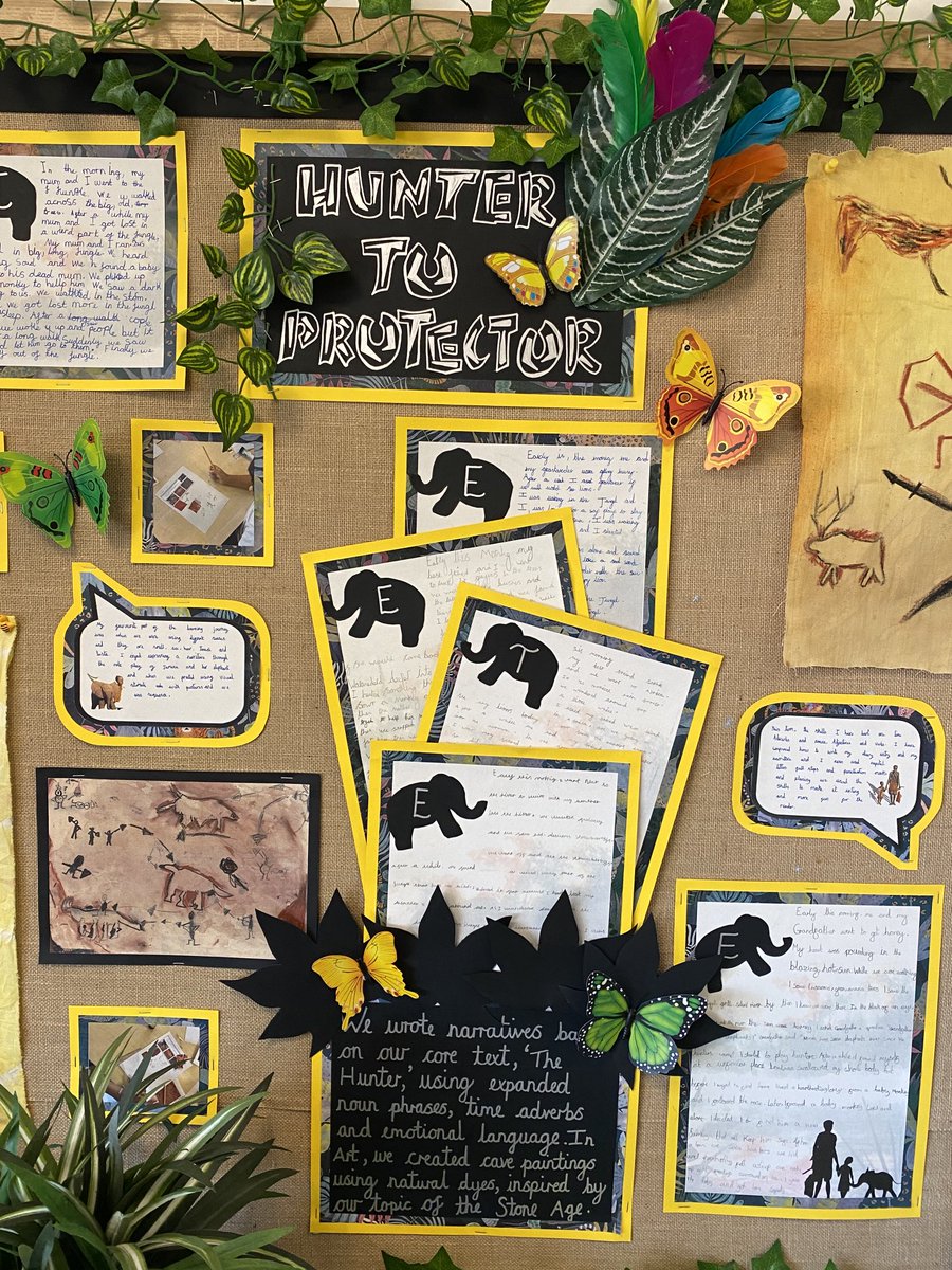 FoxfldOak3's tweet photo. Autumn 1 ✅…Our cave art and narratives are looking great on our new display! I’m so proud of all your hard work this half term Oak Tree class…enjoy your well deserved break! ⁦@foxfield⁩ https://t.co/lASjt8aRv9