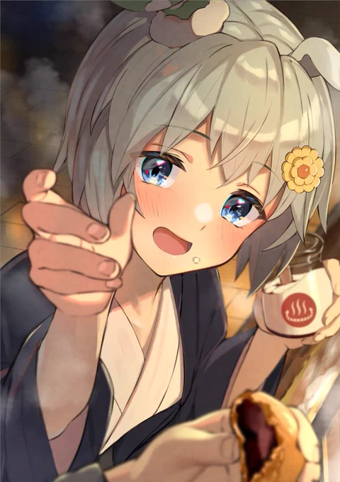 ほっぺについてますよー
トレーナーさん
#ウマ娘 
#セイウンスカイ 