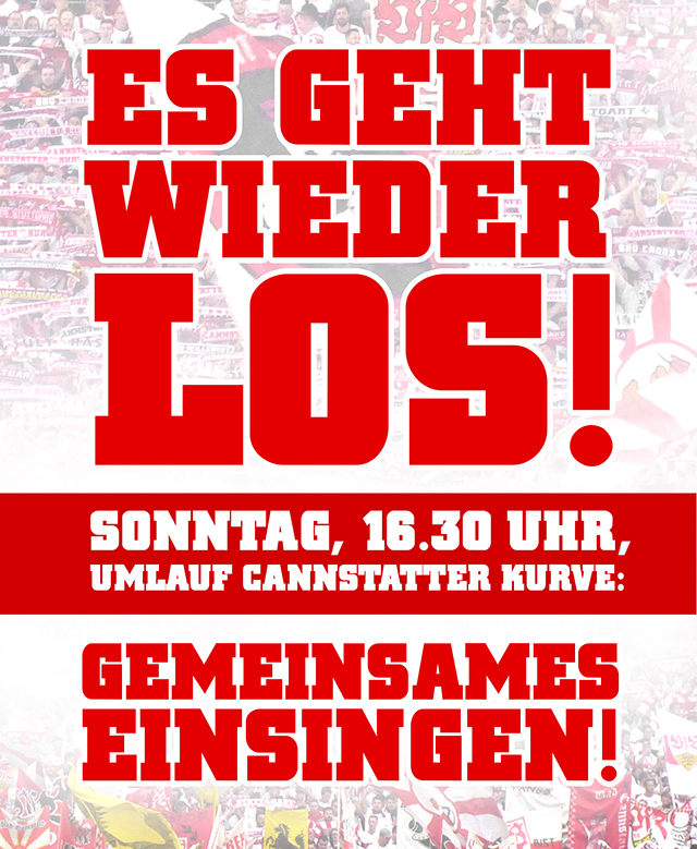 cc97ultras's tweet photo. Sonntag, 16.30 Uhr, Umlauf Cannstatter Kurve:  Gemeinsames Einsingen – Neues Lied! ➡️
https://t.co/FMCUD2mY5b

#VfB #Stuttgart #VfBFCU @VfB @stuttgarttweets https://t.co/5eGkCs9sW2