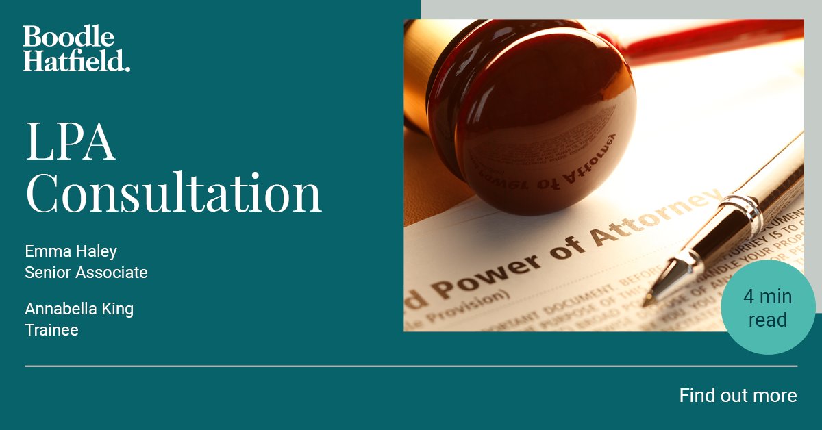 BoodleHatfield's tweet photo. Emma Haley and Annabella King discuss the government’s proposal of moving the system of making and registering Lasting Power of Attorney (“LPA”) fully online and its potential benefits balanced with appropriate protections for individuals. https://t.co/i9w8XYwI6d https://t.co/ZM0Z0RJzD9