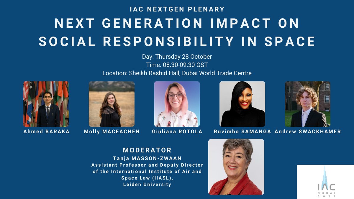 SGAC's tweet photo. SGAC supports NextGen activities at the International Astronautical Congress, which brings young people up on the IAC stage for Plenary Sessions. Tune in on Oct 27 &amp; 28 to hear the perspective and passion of talented young people on today's space issues.

https://t.co/sWwBb2DOTC https://t.co/XFNUP78YHi
