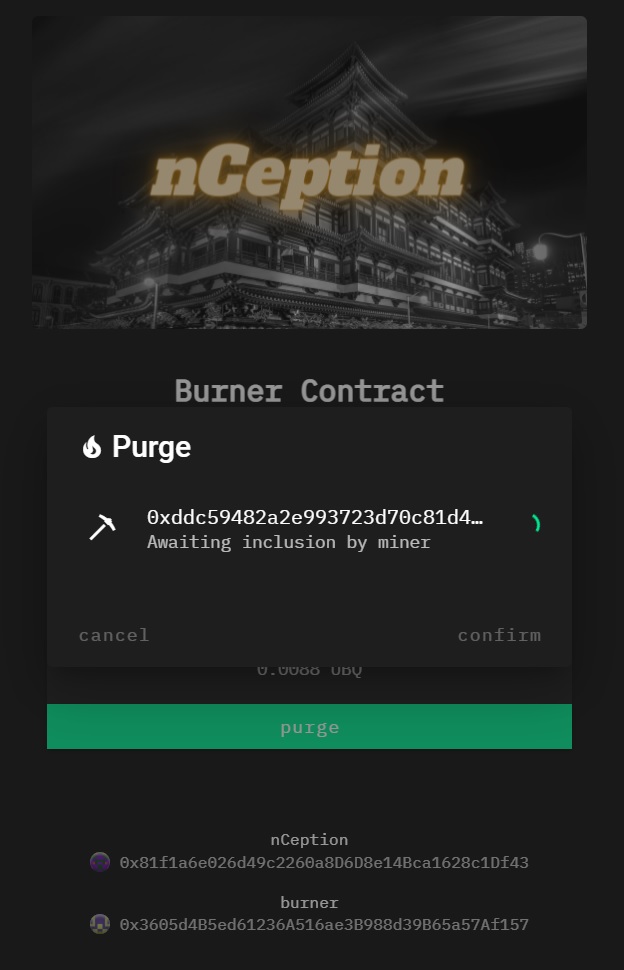 LessDaStress's tweet photo. Another 88 $UBQ got burned. @ubiqsmart @CryptoUbiq #nception https://t.co/79dR6ZPW2Y