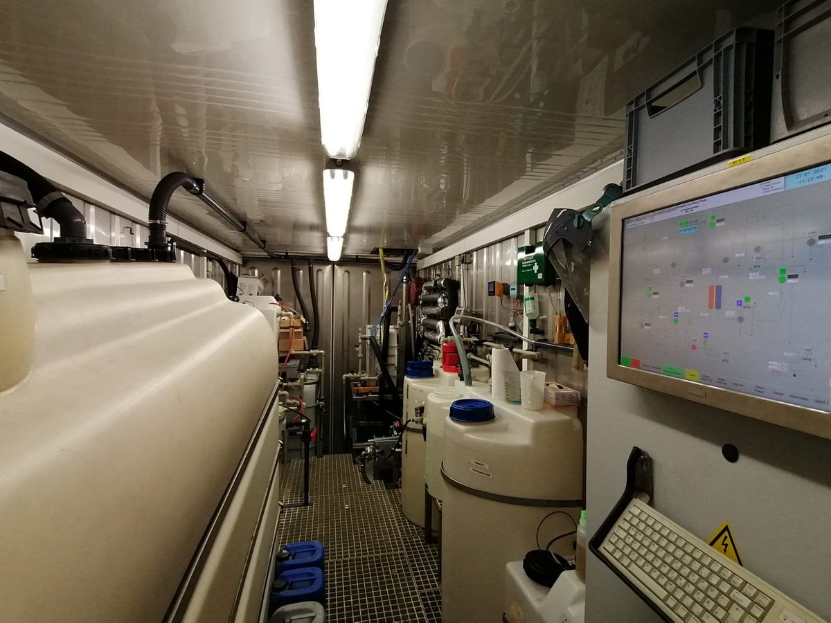 AEE_INTEC's tweet image. Success!

Membrane distillation for ammonia removal demonstrated in a 24/7 operational pilot plant at WWTP in Gleisdorf

99% ammonia removal - effluent &amp;lt; 4 mg/l - thermal energy demand &amp;lt; 40°C –  4 weeks @IEA_IETS #Task17 #Thermaflex #ARAGleisdorf #ROCHEM #ROTREAT @AEE_INTEC