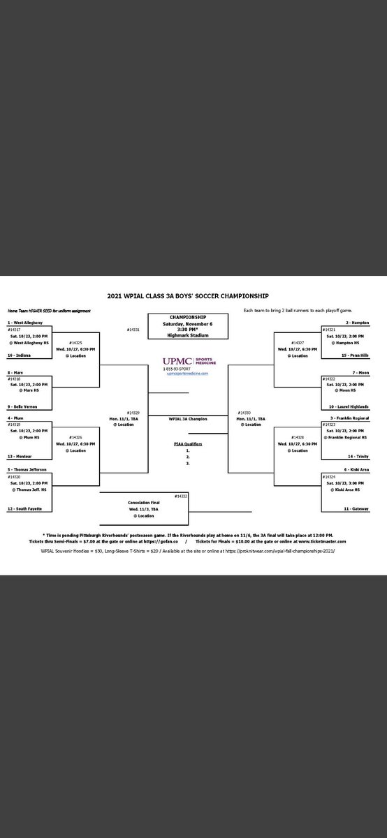 PlumSoccerHS's tweet photo. the bracket has been set.
vs Montour🤢
@ Home🏠 
2 pm Kickoff🕐
10/23🗓
purple out😈 https://t.co/DeTWfAvGPU