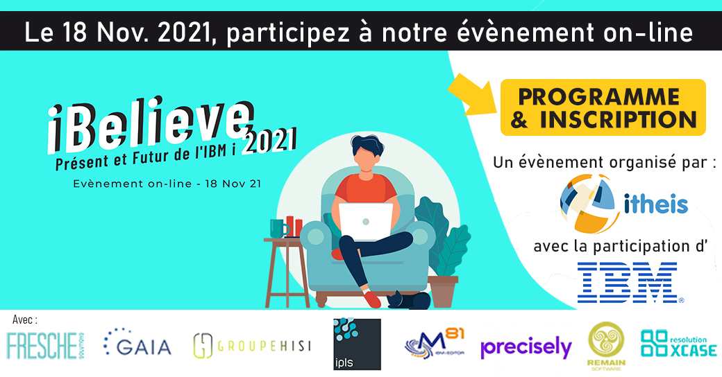 itheis_IBMi's tweet image. #iBelieve2021-18 NOV : Présent et Futur de l&apos;#IBMi : le programme est en ligne et vous pouvez vous inscrire à l&apos;événement =&amp;gt;ibelieve2021.fr
21 conférences d&apos;experts réunis lors de cet évènement on-line unique à destination des DSI et Responsables Techniques sur IBM i