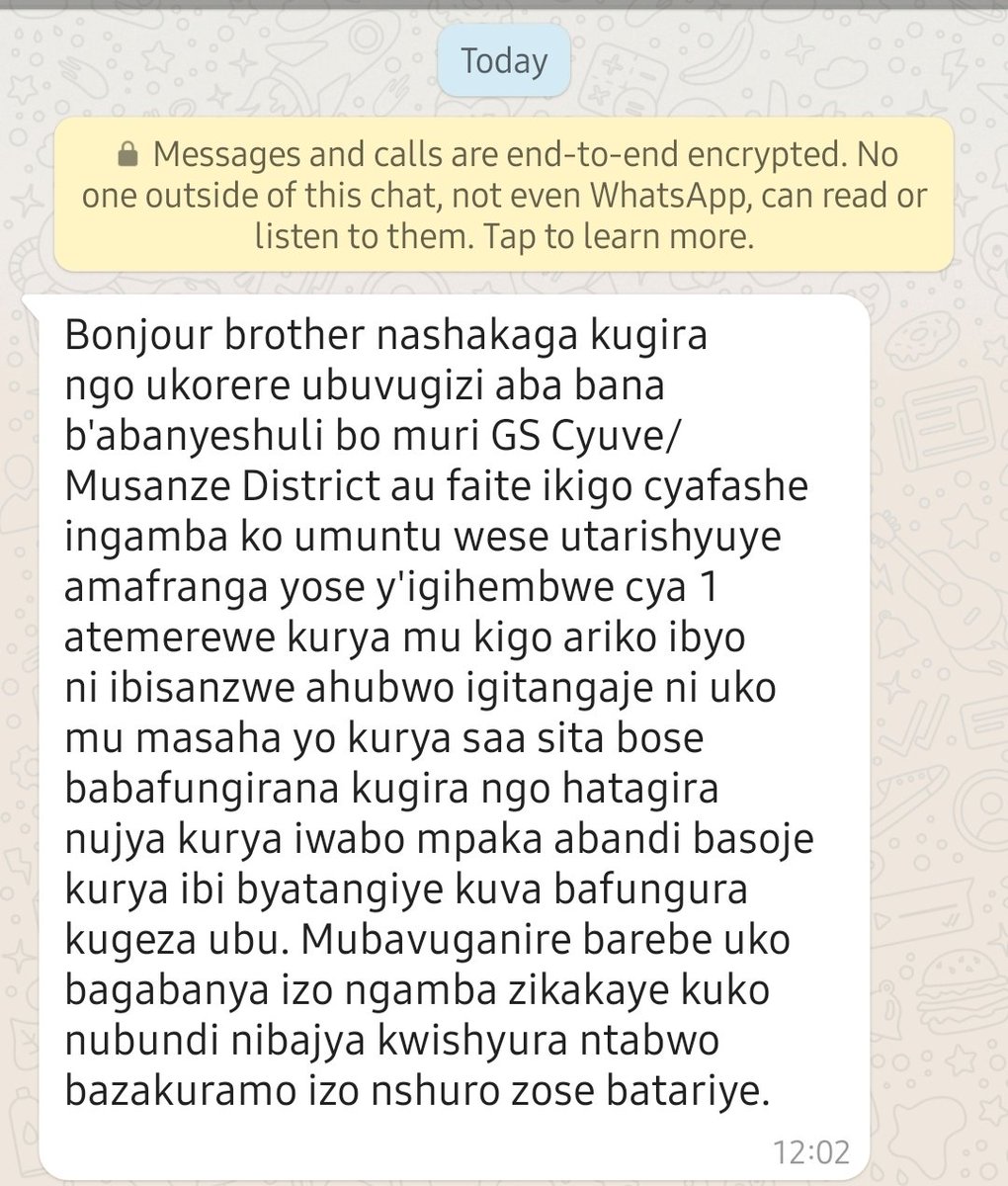 JanvierPopote's tweet photo. Izi ngamba zikakaye zishingiye ku mategeko ra? Niba batarishyuye ngo barire ku ishuri, bakaba batanatashye ngo bajye kurya iwabo, hari ukuntu amasomo ya nyuma ya saa sita yaba adaca mu gutwi ngo ahinguke mu kundi? @MusanzeDistrict @Rwanda_Edu @RwandaOmbudsman @IngabireIm #Rwanda https://t.co/376cnd6cpw